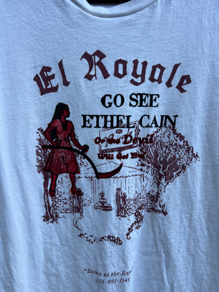 Go See Ethel Cain or the Devil Will Get You - El Royale White TShirt