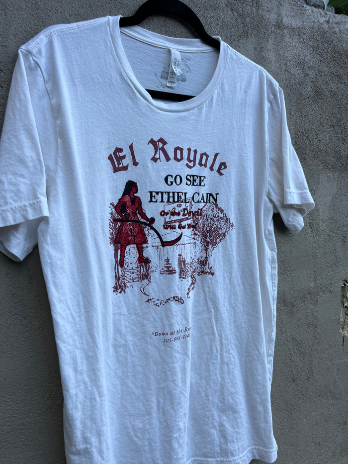 Go See Ethel Cain or the Devil Will Get You - El Royale White TShirt