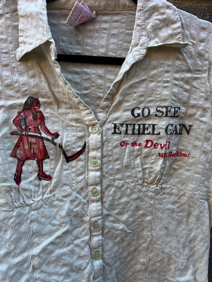 Go See Ethel Cain or the Devil Will Get You - Faded Glory Taupe Shirt