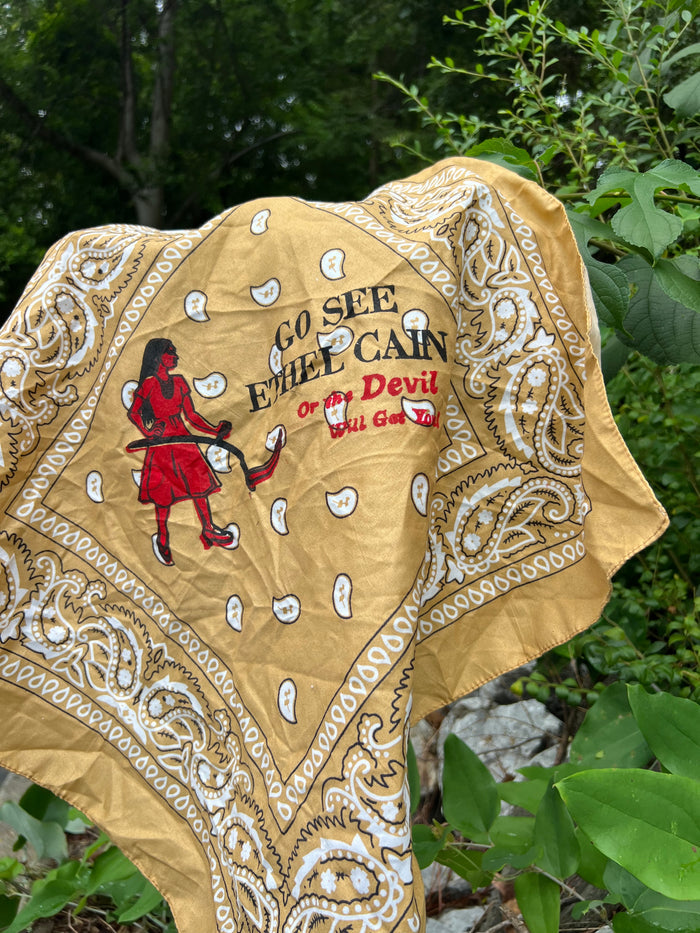 Go See Ethel Cain or the Devil Will Get You - Gold Bandanna