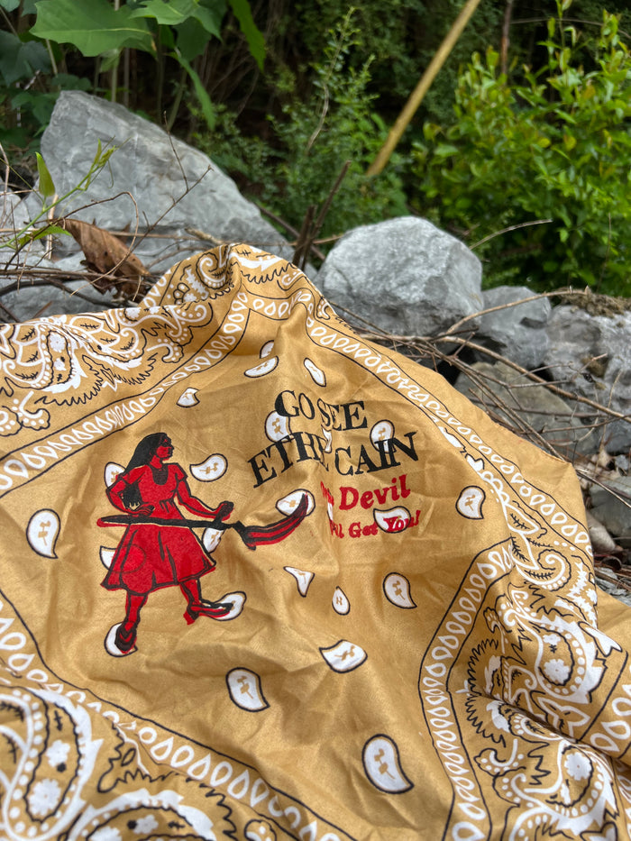 Go See Ethel Cain or the Devil Will Get You - Gold Bandanna