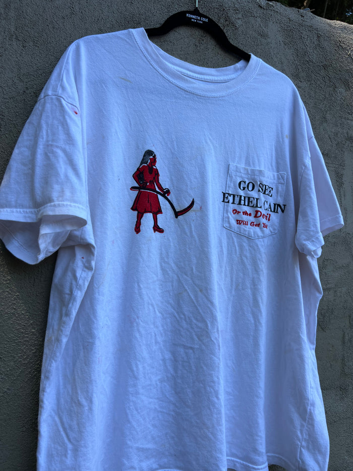 Go See Ethel Cain or the Devil Will Get You - Goodfellow Pocket TShirt