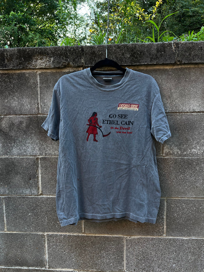 Go See Ethel Cain or the Devil Will Get You - Grey Tally Shirt