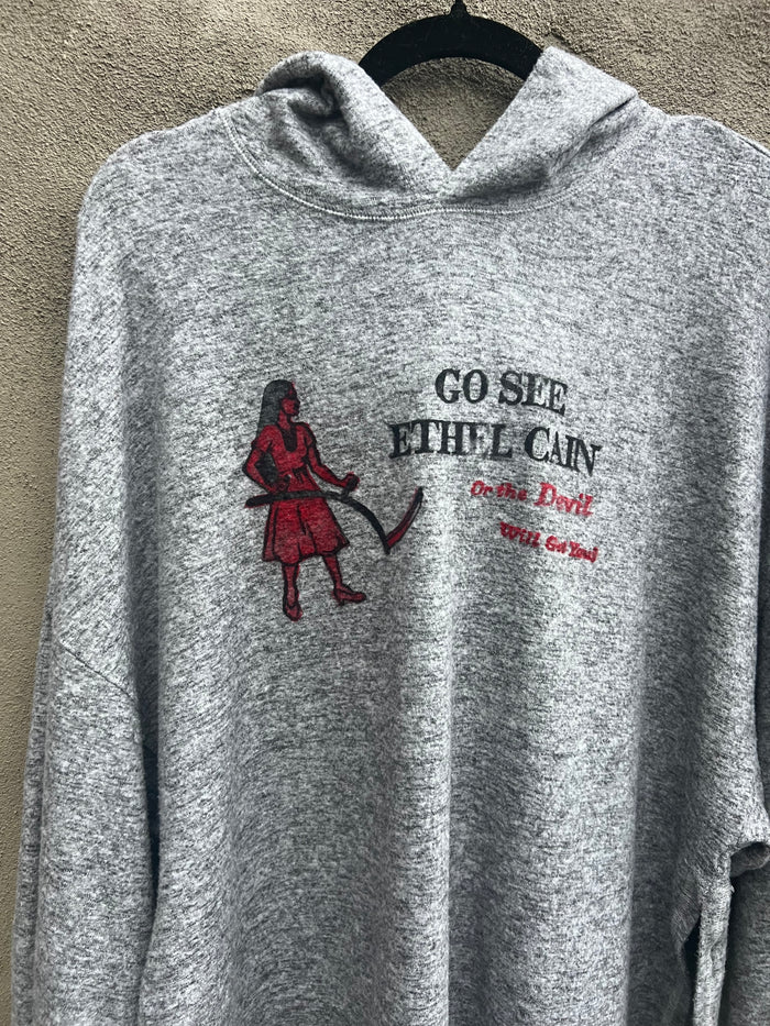 Go See Ethel Cain or the Devil Will Get You - Heather Gray Hoodie
