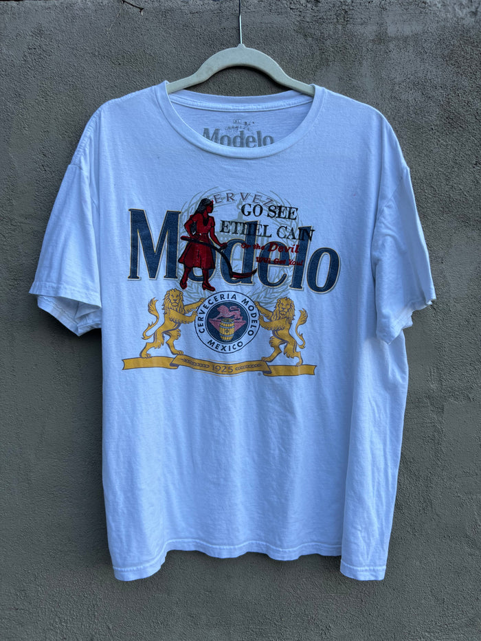 Go See Ethel Cain or the Devil Will Get You - Modelo White T-shirt