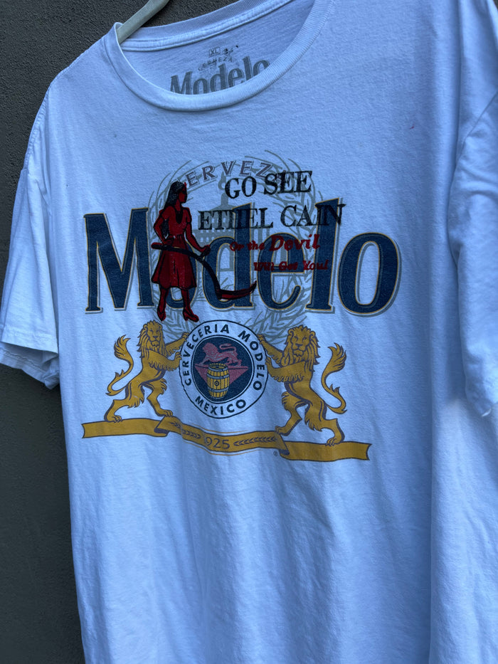 Go See Ethel Cain or the Devil Will Get You - Modelo White T-shirt
