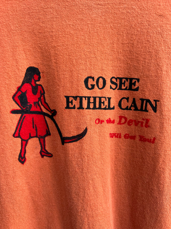 Go See Ethel Cain or the Devil Will Get You - Orange Graphite T-shirt