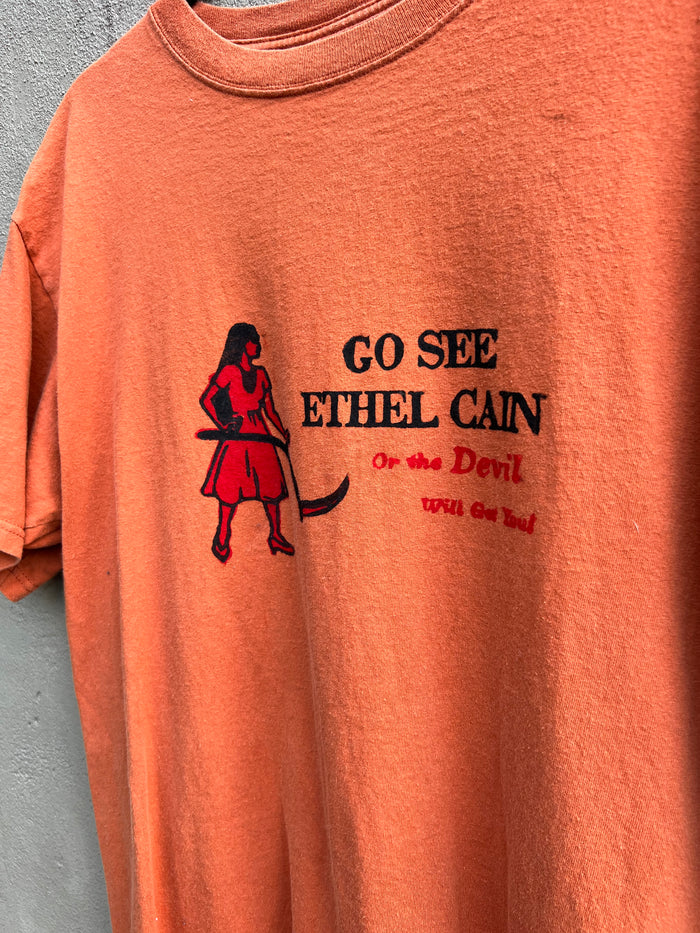 Go See Ethel Cain or the Devil Will Get You - Orange Graphite T-shirt