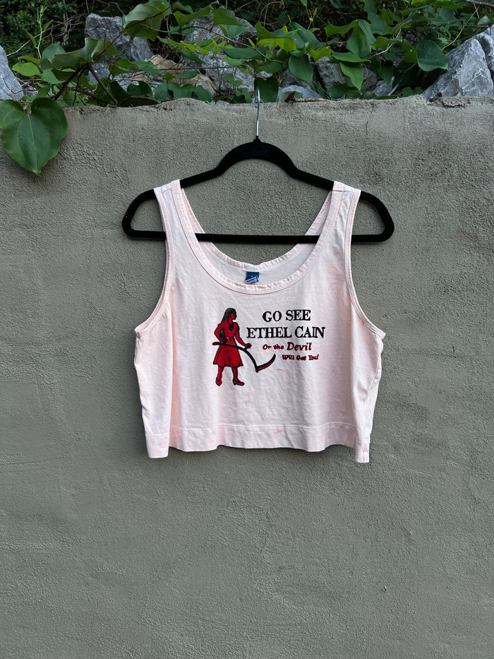 Go See Ethel Cain or the Devil Will Get You - Peach Old Navy Tank
