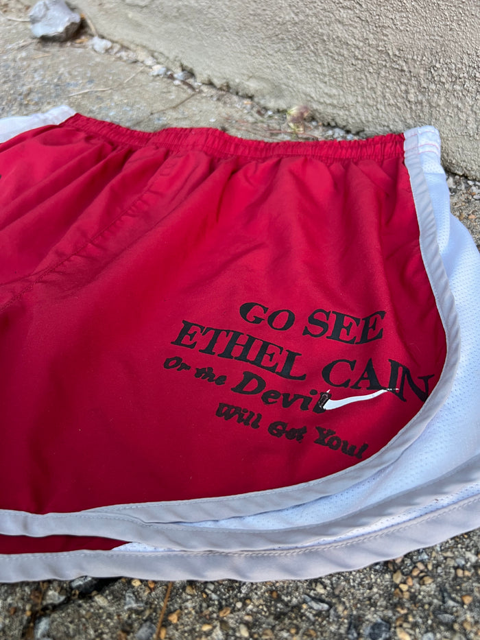 Go See Ethel Cain or the Devil Will Get You - Red Nike Alabama Shorts