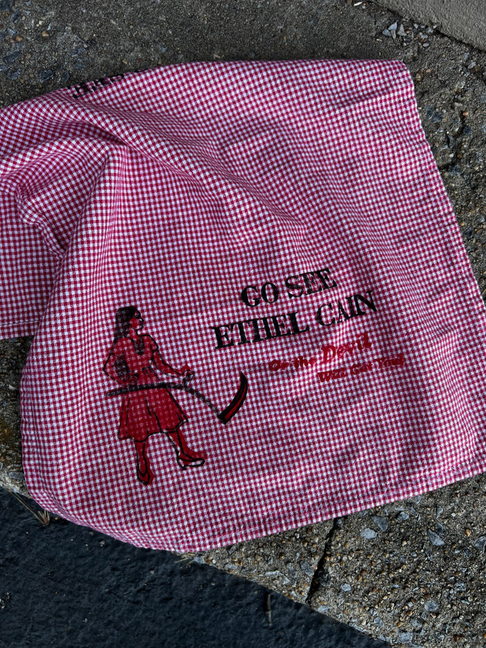 Go See Ethel Cain or the Devil Will Get You - Red Gingham Hand Towel