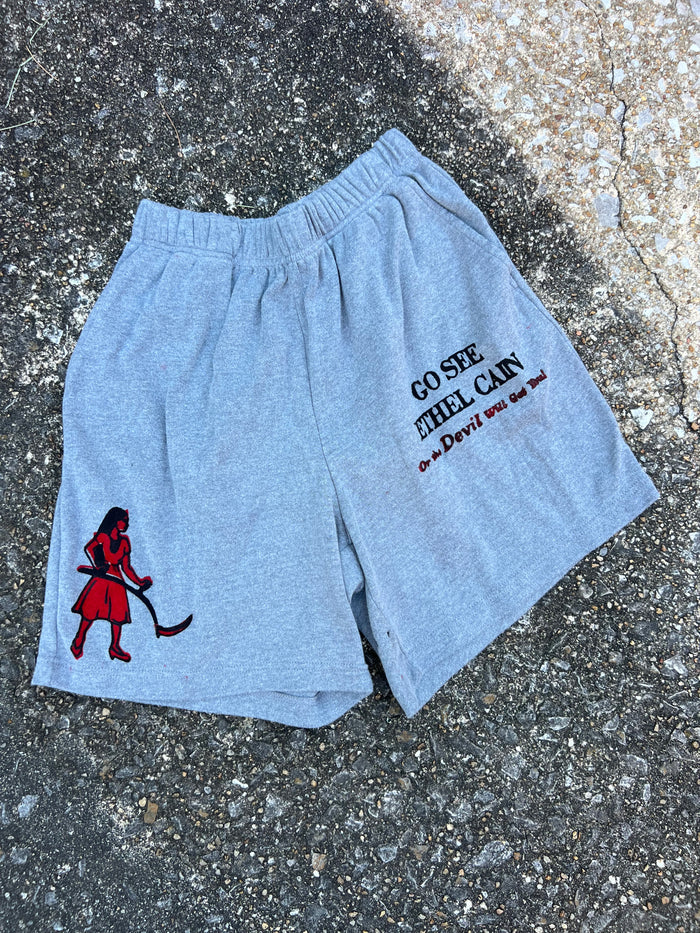 Go See Ethel Cain or the Devil Will Get You - Romans Grey Shorts