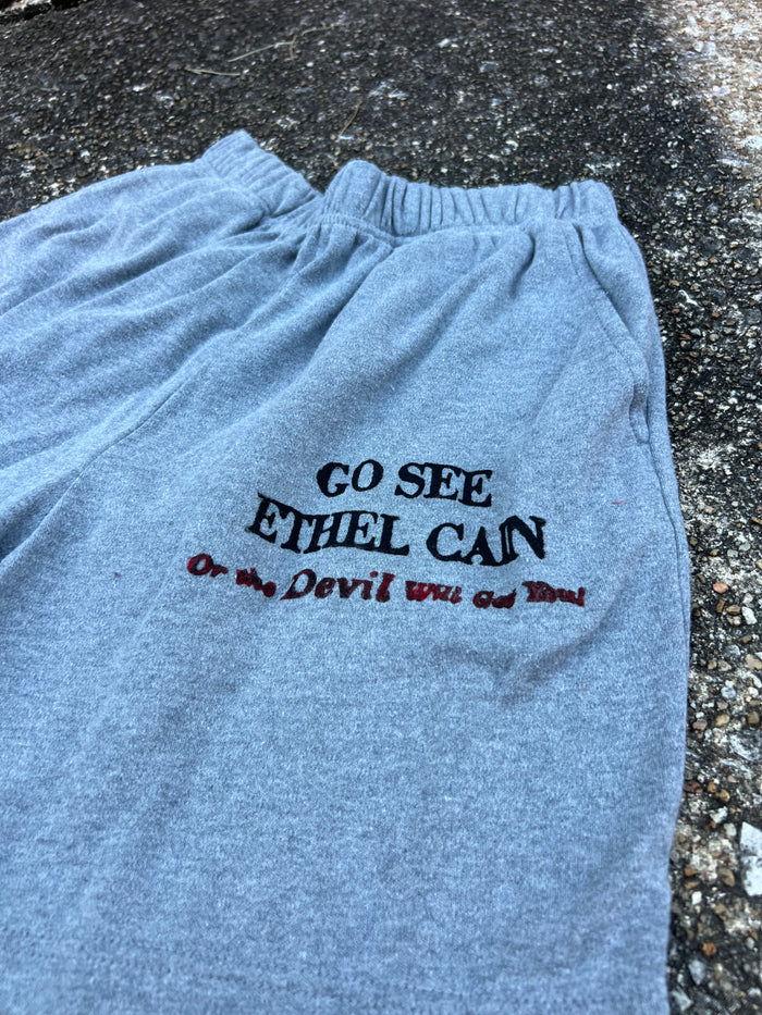Go See Ethel Cain or the Devil Will Get You - Romans Grey Shorts