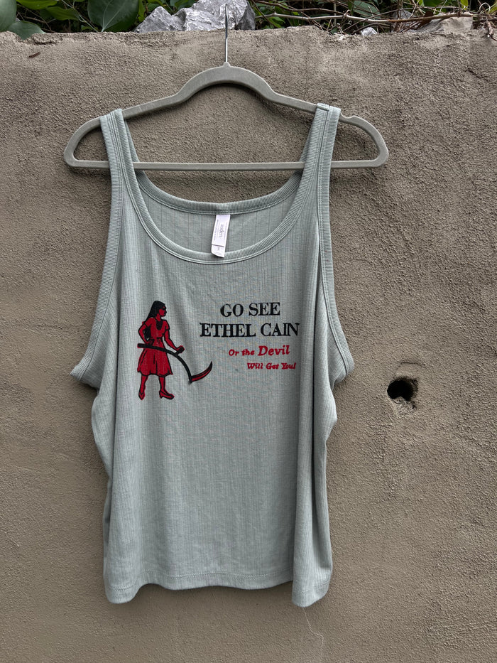 Go See Ethel Cain or the Devil Will Get You - Sage Tank Top