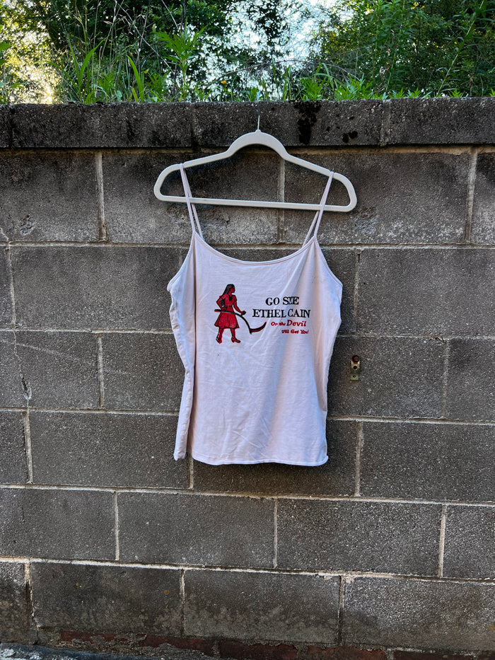 Go See Ethel Cain or the Devil Will Get You -  Taupe Spaghetti Strap Tank