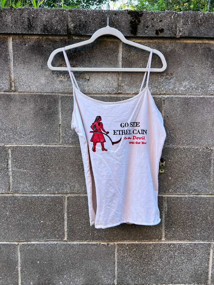 Go See Ethel Cain or the Devil Will Get You -  Taupe Spaghetti Strap Tank