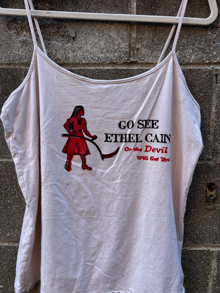 Go See Ethel Cain or the Devil Will Get You -  Taupe Spaghetti Strap Tank