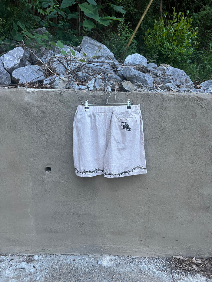 Go See Ethel Cain or the Devil Will Get You - Taupe & White HoundstoothShorts