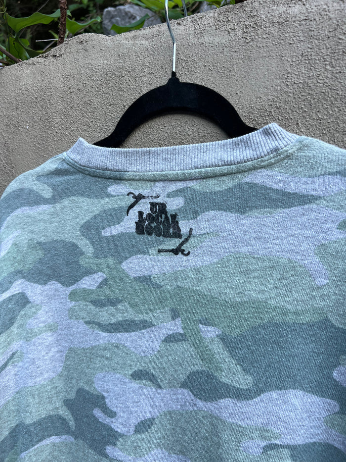 Go See Ethel Cain or the Devil Will Get You - “Time & Tru” Faded Camo Sweatshirt
