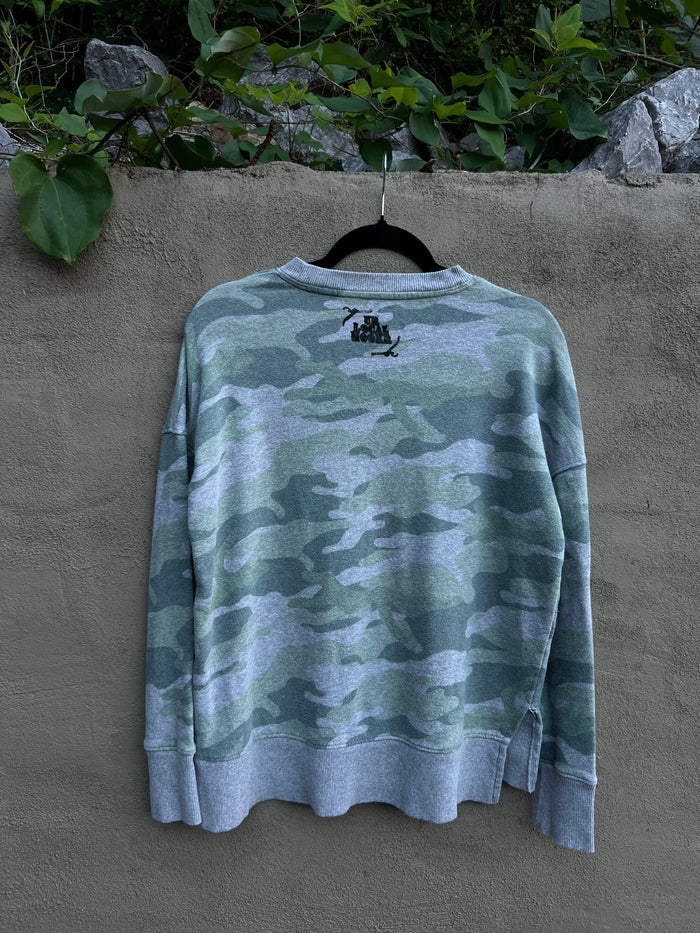 Go See Ethel Cain or the Devil Will Get You - “Time & Tru” Faded Camo Sweatshirt