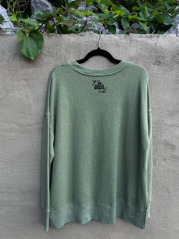 Go See Ethel Cain or the Devil Will Get You - “Time & Tru” Green Sweatshirt