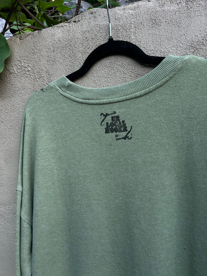 Go See Ethel Cain or the Devil Will Get You - “Time & Tru” Green Sweatshirt