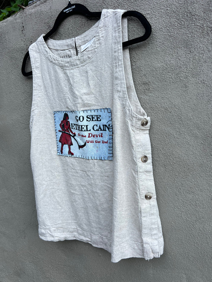 Go See Ethel Cain or the Devil Will Get You -  Universal Threads Linen Tank