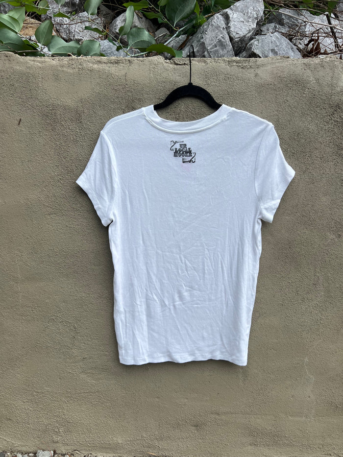 Go See Ethel Cain or the Devil Will Get You - White Cap Sleeve TShirt