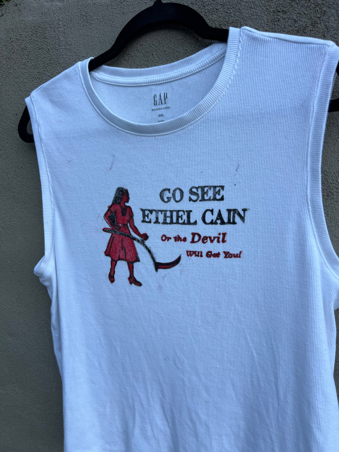 Go See Ethel Cain or the Devil Will Get You - White Gap Tank