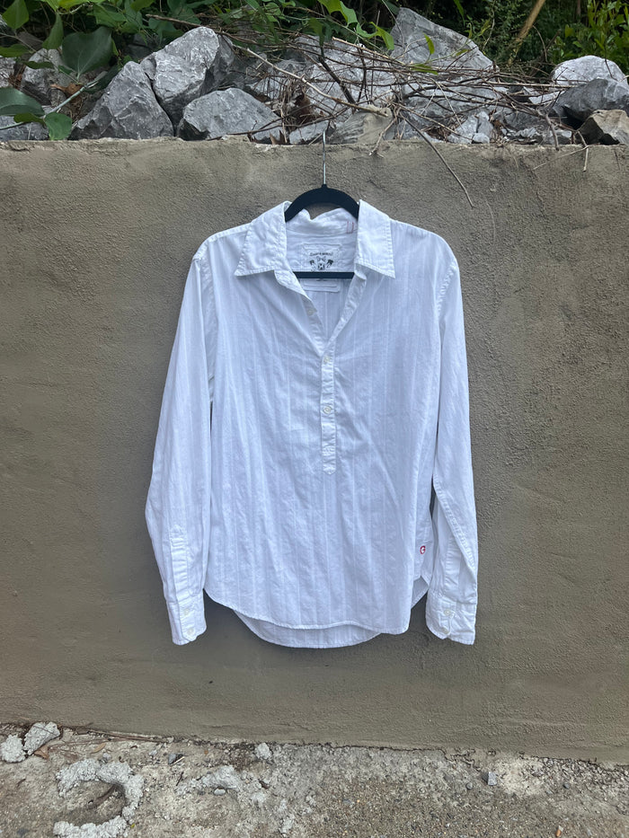 Go See Ethel Cain or the Devil Will Get You - White Half-Button Top