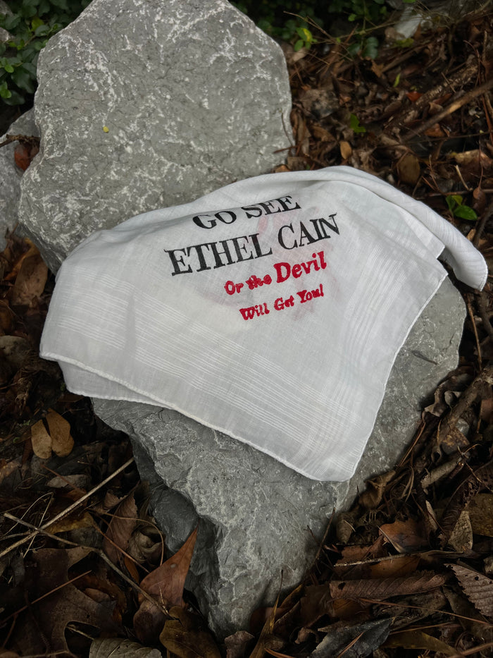 Go See Ethel Cain or the Devil Will Get You - White Handkerchief/Bandana