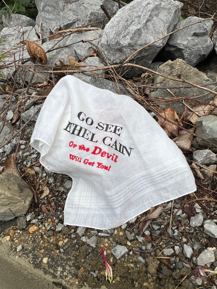 Go See Ethel Cain or the Devil Will Get You - White Handkerchief/Bandana