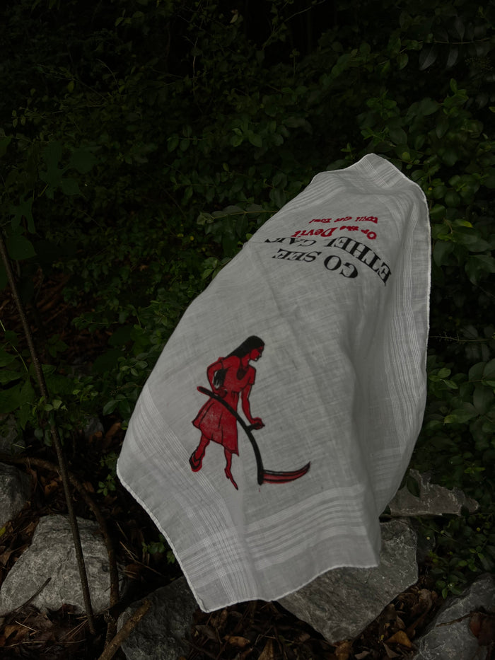 Go See Ethel Cain or the Devil Will Get You - White Handkerchief/Bandana