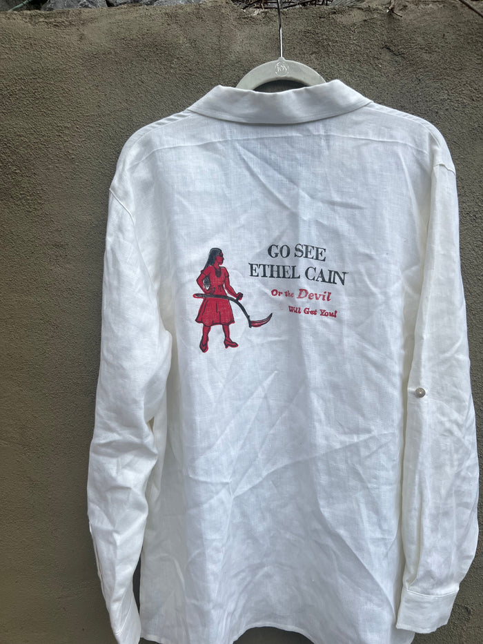 Go See Ethel Cain or the Devil Will Get You - White Linen Top