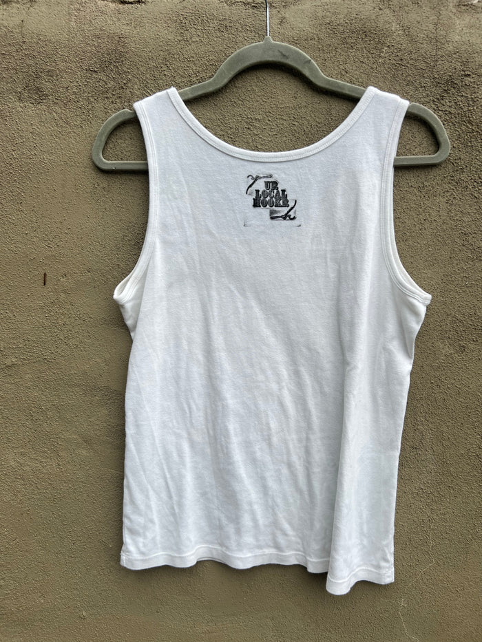 Go See Ethel Cain or the Devil Will Get You - White SJB Tank Top