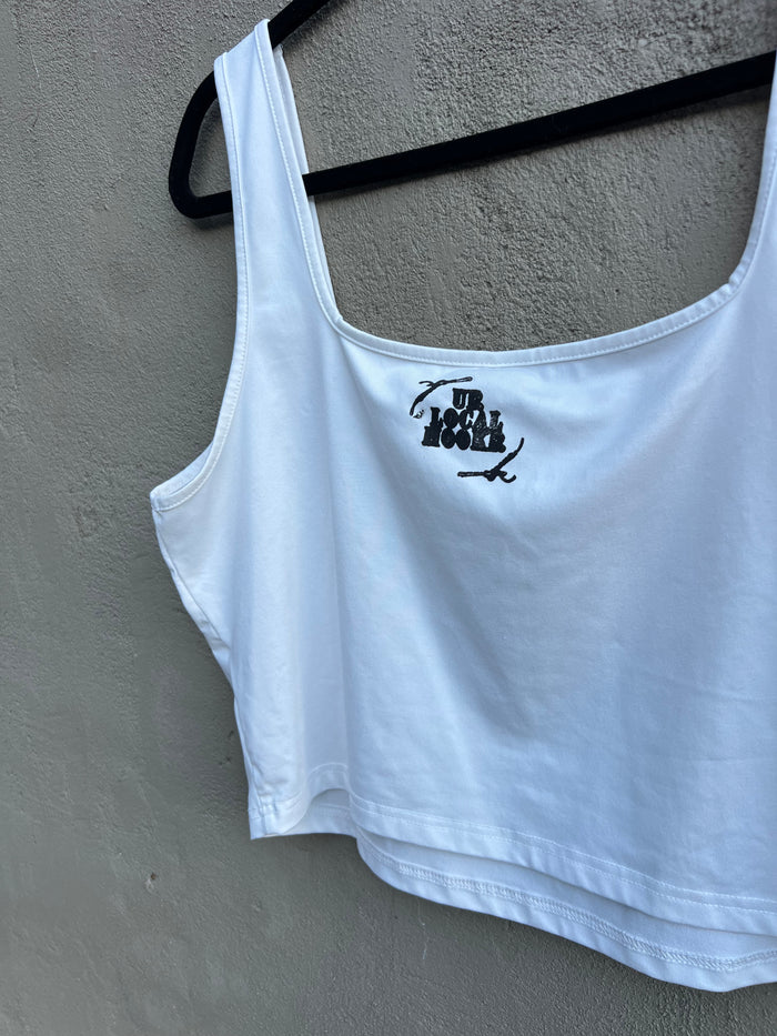 Go See Ethel Cain or the Devil Will Get You - White Square Neck Tank