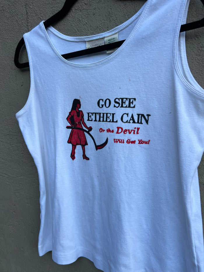 Go See Ethel Cain or the Devil Will Get You - White St John’s Bay Tank