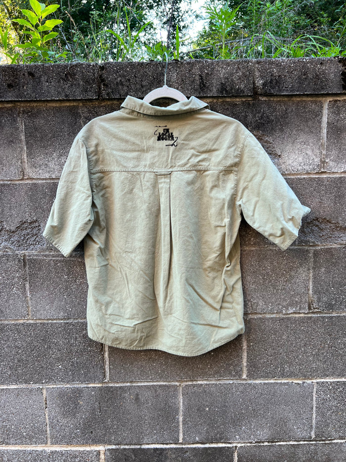 Go See Ethel Cain or the Devil Will Get You - White Stag Green Button Down Shirt