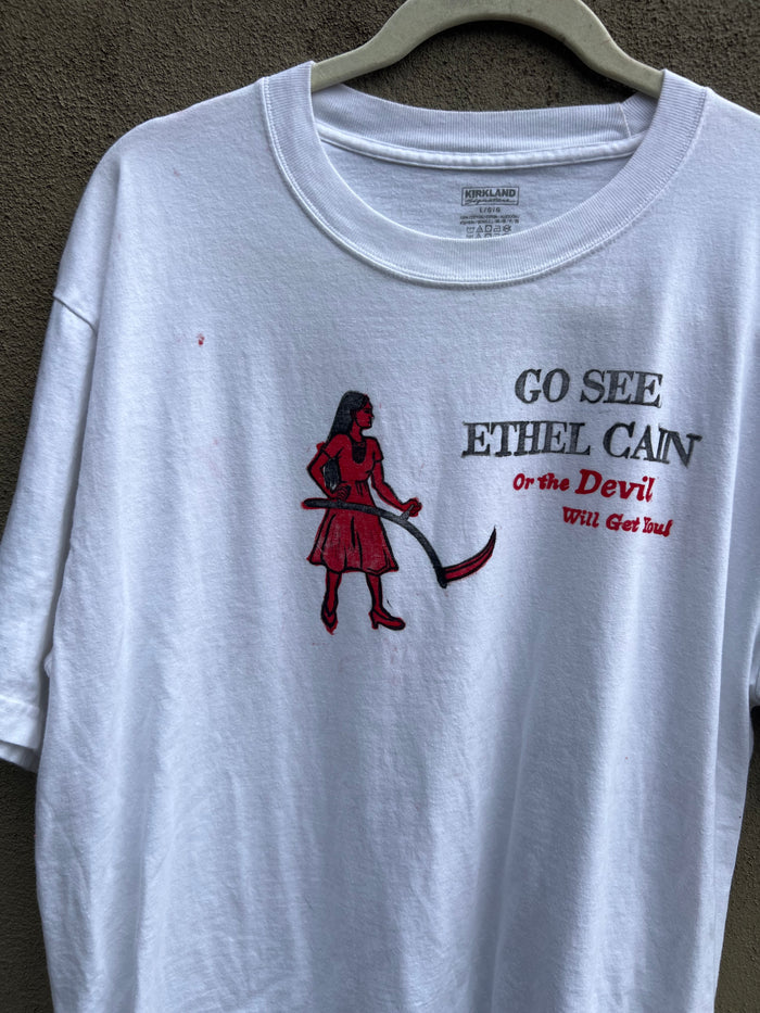 Go See Ethel Cain or the Devil Will Get You - White TShirt