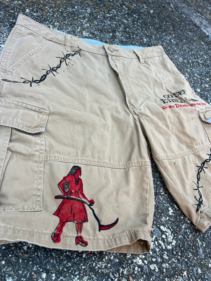 Go See Ethel Cain or the Devil Will Get You - Wrangler Cargo Shorts