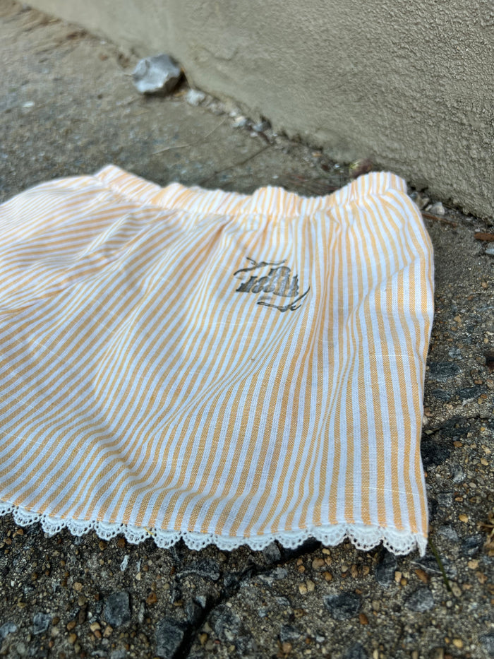 Go See Ethel Cain or the Devil Will Get You - Yellow & White Striped Shorts