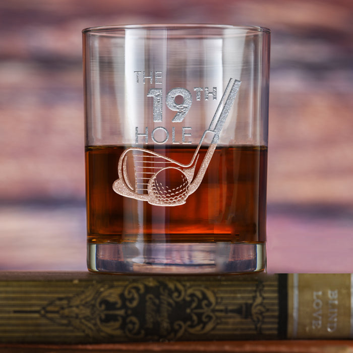 Golf Themed 19th Hole Whiskey Glass
