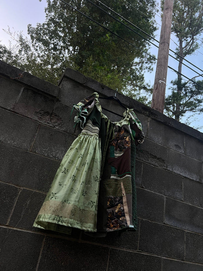Green Scraps - Babydoll Dress