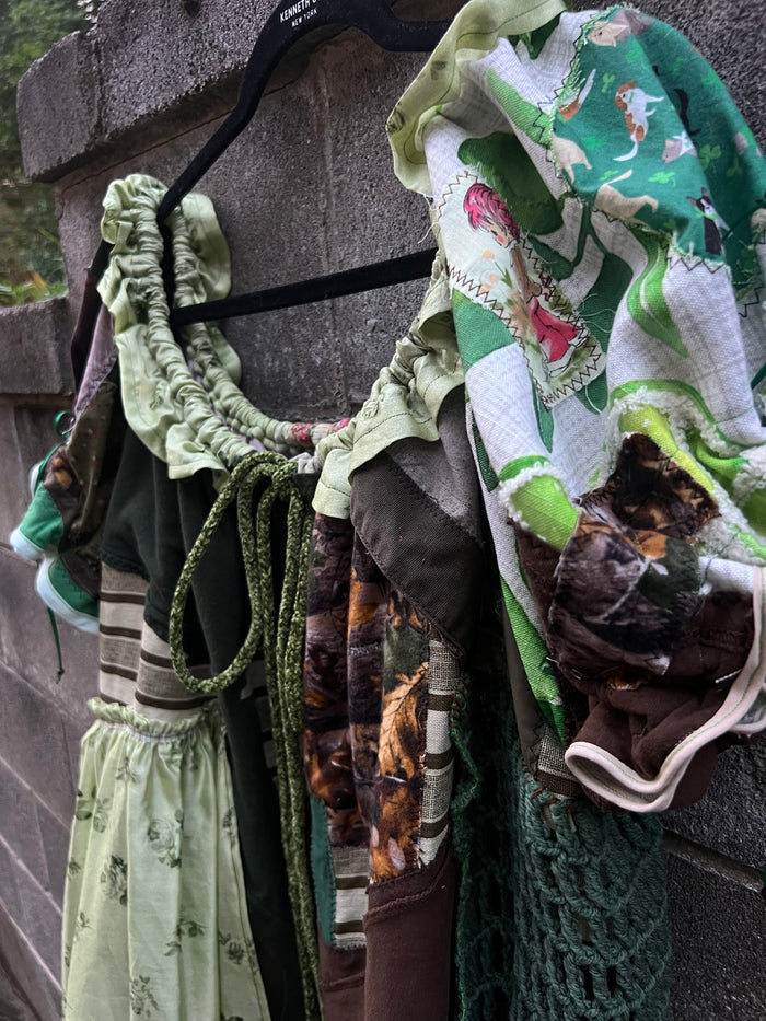 Green Scraps - Babydoll Dress