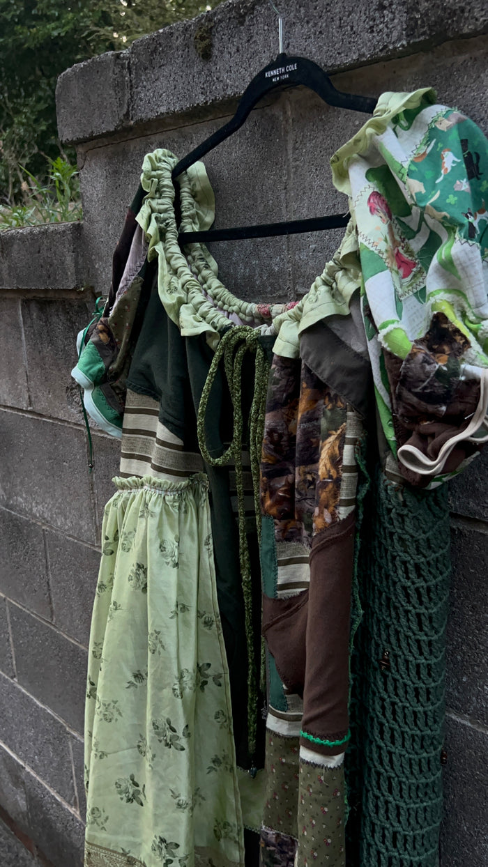 Green Scraps - Babydoll Dress