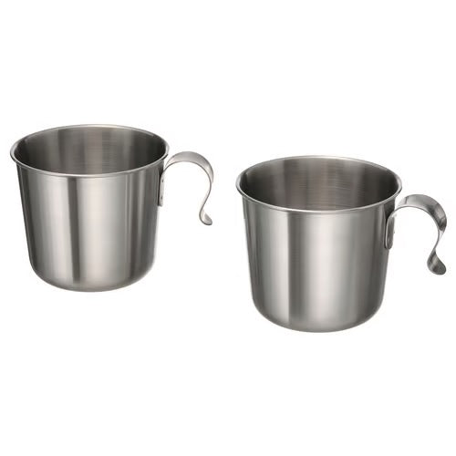 GRILLTIDER Mug, stainless steel, 330ml