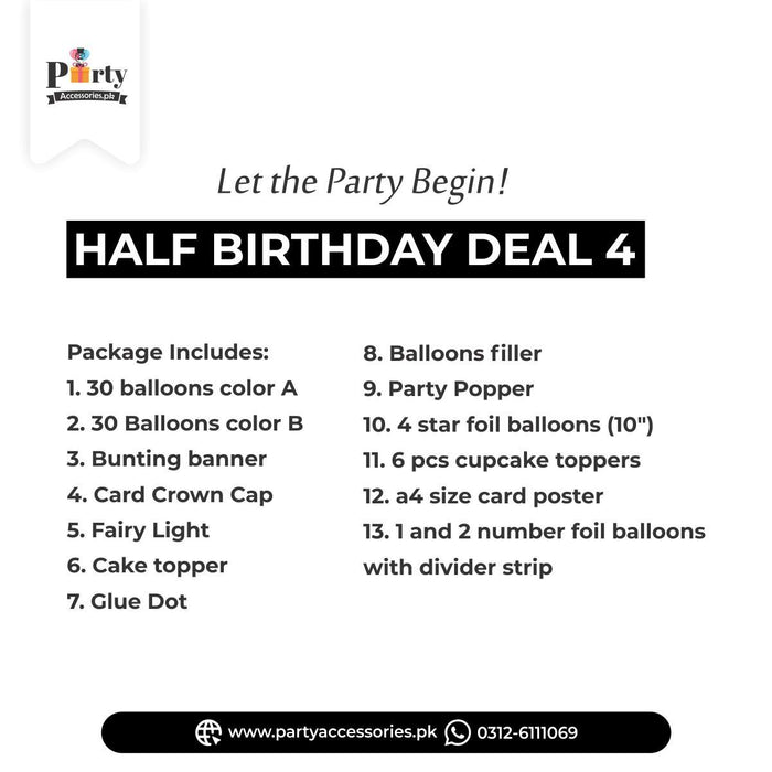half a year deal birthday party items