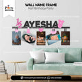 HALF BIRTHDAY THEME CUSTOMIZED WALL NAME FRAME IN PINK COLOR