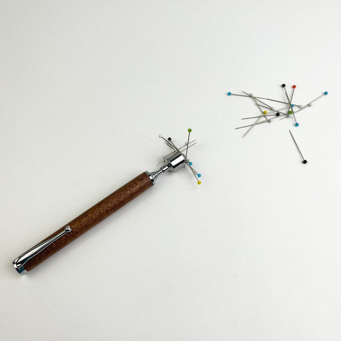 Handmade Wooden Extendable Magnetic Pin Collector