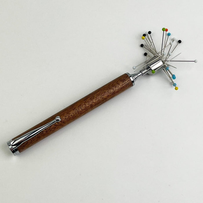 Handmade Wooden Extendable Magnetic Pin Collector